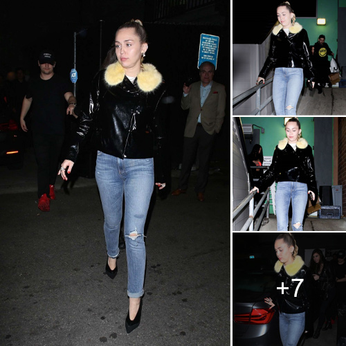 Miley Cyrus Keeps it Casual in Jeans Leaving West Hollywood’s TomTom Bar
